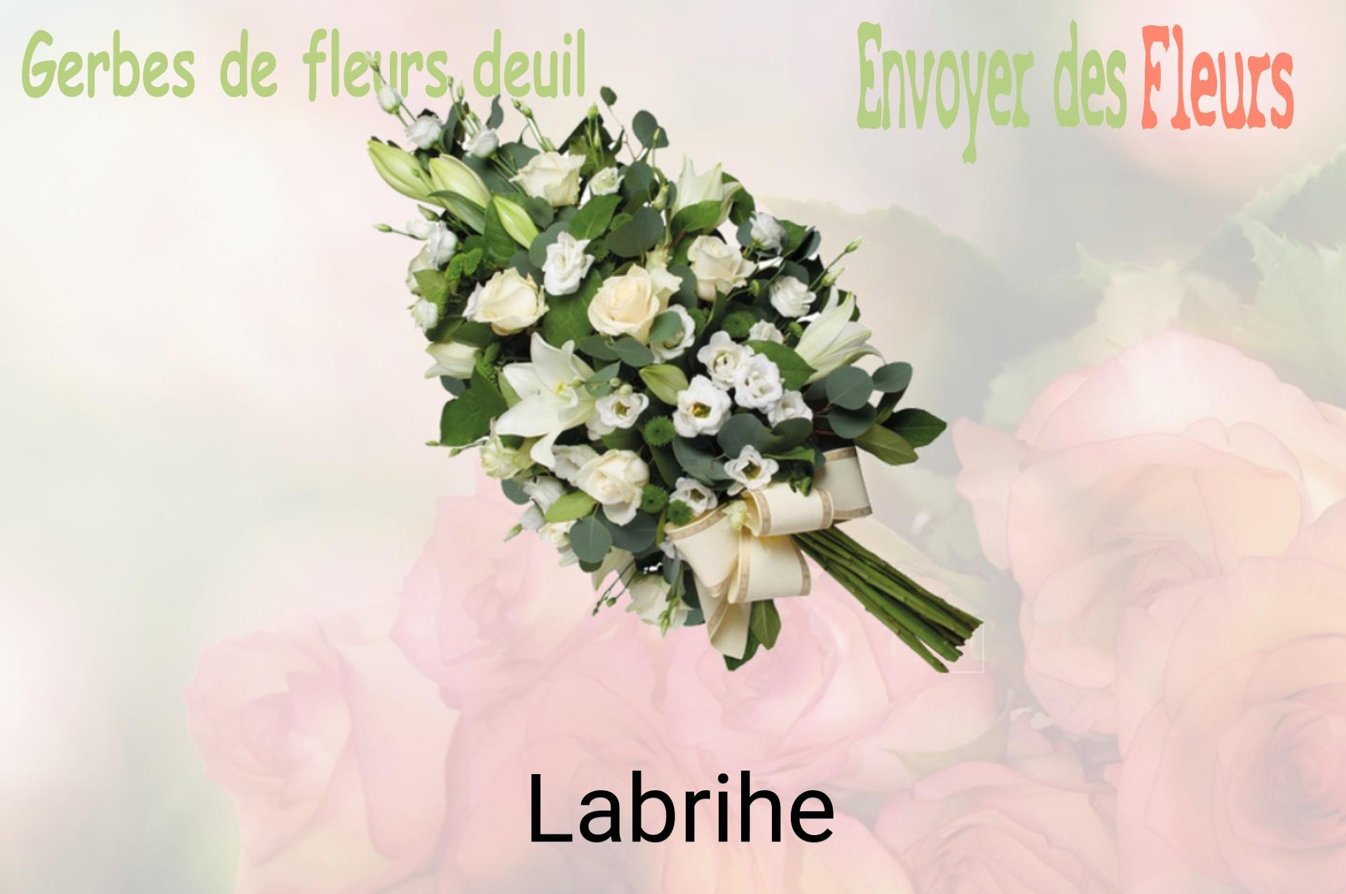 Gerbe de fleurs de deuil livrée à Labrihe